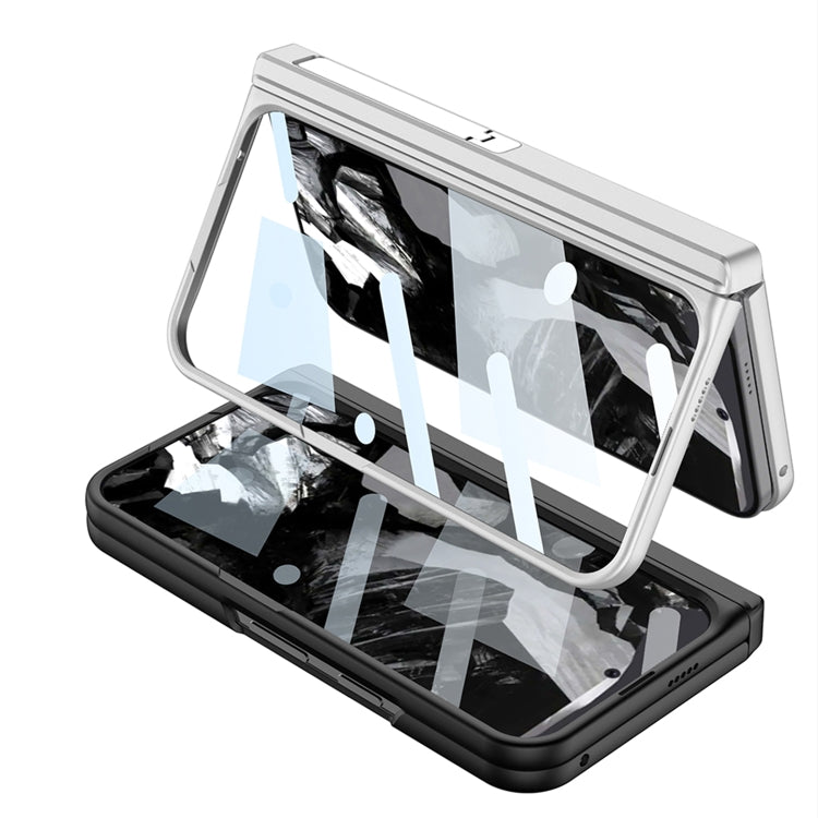 For Google Pixel 9 Pro Fold GKK Integrated Fold Hinge Full Coverage Phone Case with Holder(Blue)