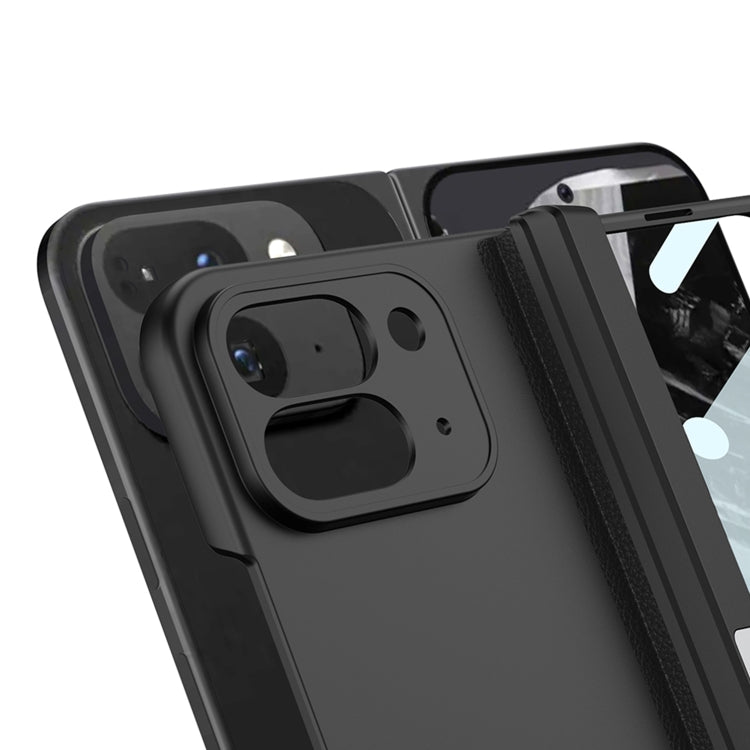 For Google Pixel 9 Pro Fold GKK Integrated Fold Hinge Full Coverage Phone Case with Holder(Blue)