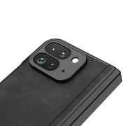 For Google Pixel 9 Pro Fold GKK Integrated Frosted Fold Hinge Leather Phone Case with Holder(Green)