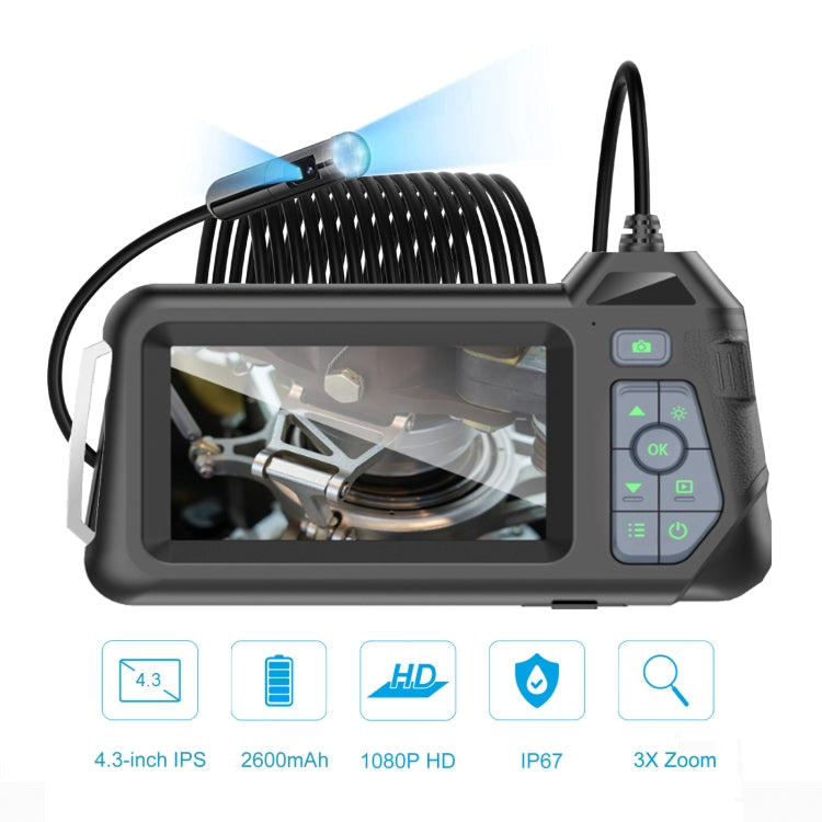 M60 4.3 inch Dual Camera with Screen Endoscope, Length:2m(8mm)