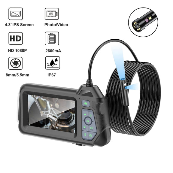 M60 4.3 inch Dual Camera with Screen Endoscope, Length:2m(5mm)