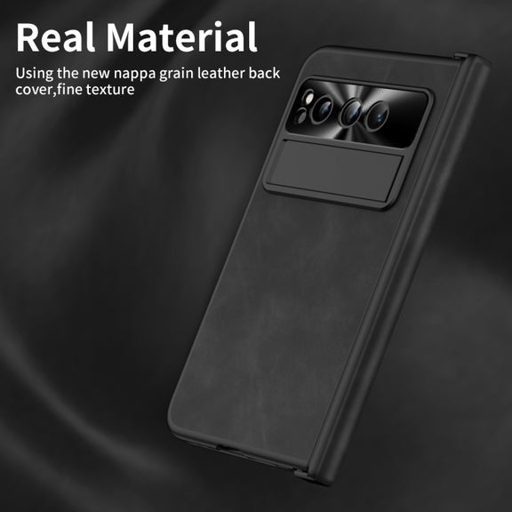 For Google Pixel Fold Napa Texture All-inclusive Phone Case(Black)