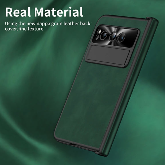 For Google Pixel Fold Napa Texture All-inclusive Phone Case(Green)