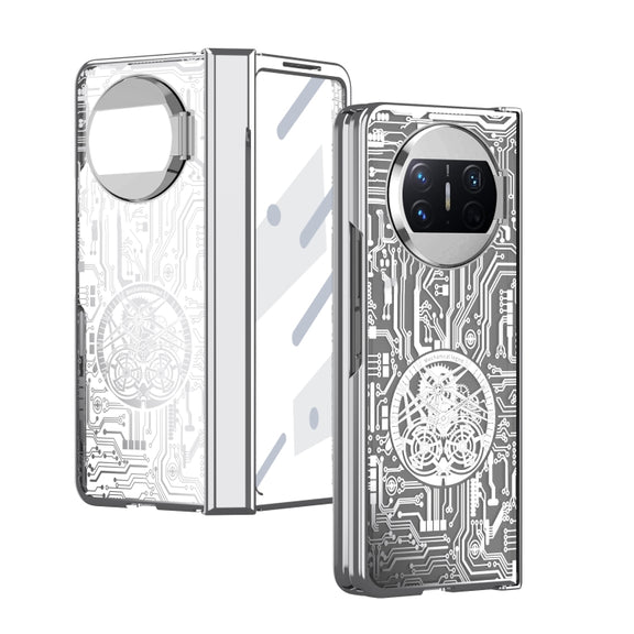 For Huawei Mate X3 Mechanical Legend Integrated Electroplating All-inclusive Phone Case(Silver)
