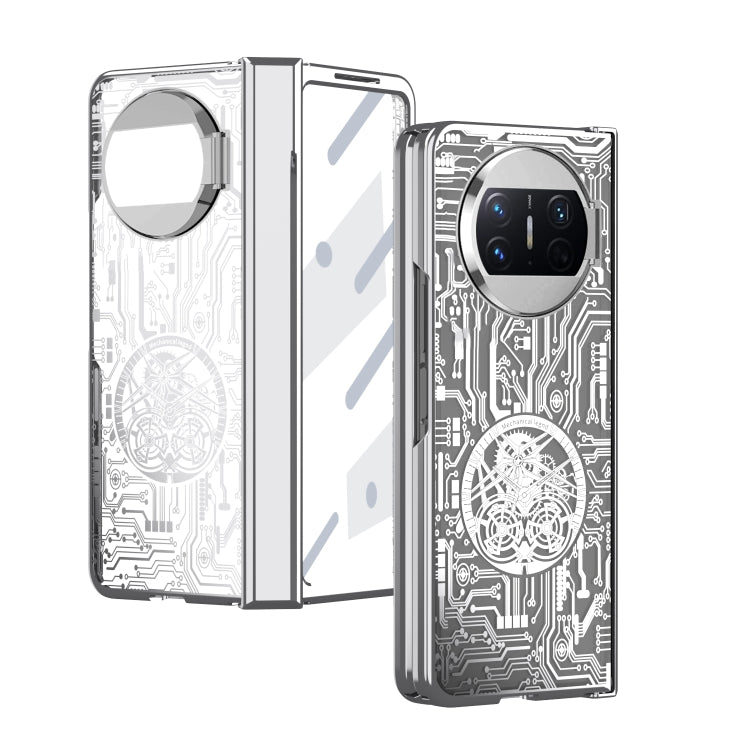 For Huawei Mate X3 Mechanical Legend Integrated Electroplating All-inclusive Phone Case(Silver)
