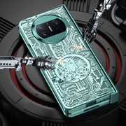 For Huawei Mate X3 Mechanical Legend Integrated Electroplating All-inclusive Phone Case(Purple)