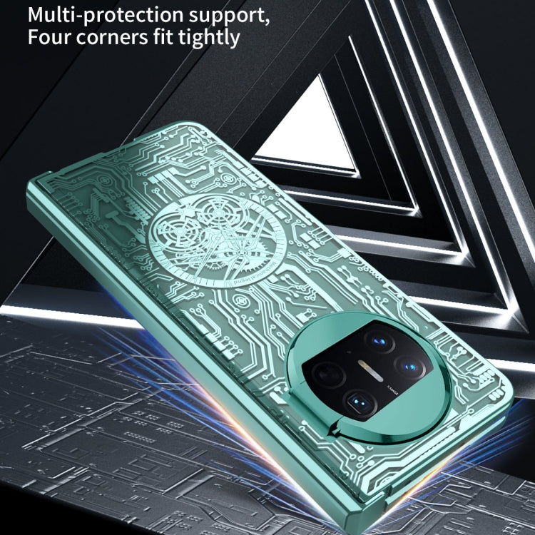 For Huawei Mate X3 Mechanical Legend Integrated Electroplating All-inclusive Phone Case(Silver)