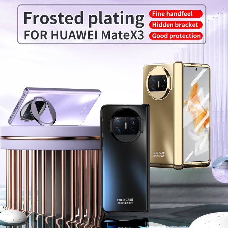 For Huawei Mate X3 Integrated Sub-plating Frame PC Phone Case(Silver)