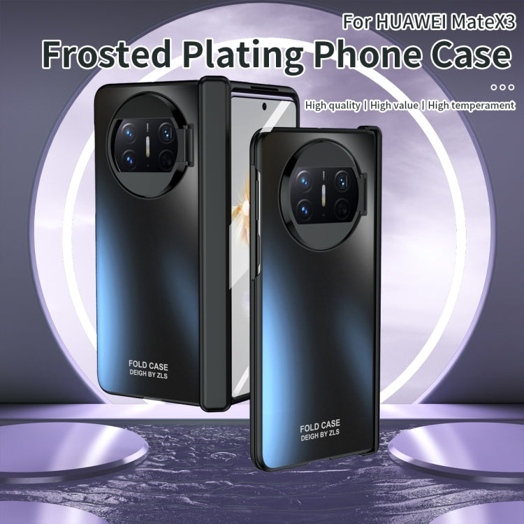 For Huawei Mate X3 Integrated Sub-plating Frame PC Phone Case(Purple)
