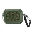 For AirPods Pro 2 Carbon Brazing Dimension TPU+PC Headphone Protective Cover with Switch Lock & Carabiner(Army Green) - For AirPods Pro 2 by PMC Jewellery | Online Shopping South Africa | PMC Jewellery | Buy Now Pay Later Mobicred