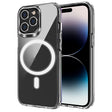 For iPhone 15 Pro MagSafe Magnetic Four Corner Airbags Phone Case(Transparent) - iPhone 15 Pro Cases by PMC TechLife | Online Shopping South Africa | PMC TechLife