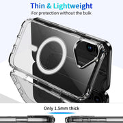 For iPhone 16 Four Corner Airbags MagSafe Magnetic Phone Case(Transparent)