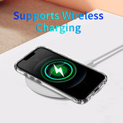 For iPhone 16e Four Corner Airbags MagSafe Magnetic Phone Case(Transparent)