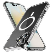 For iPhone 16 MagSafe Clear Acrylic PC +TPU Phone Case(Transparent)