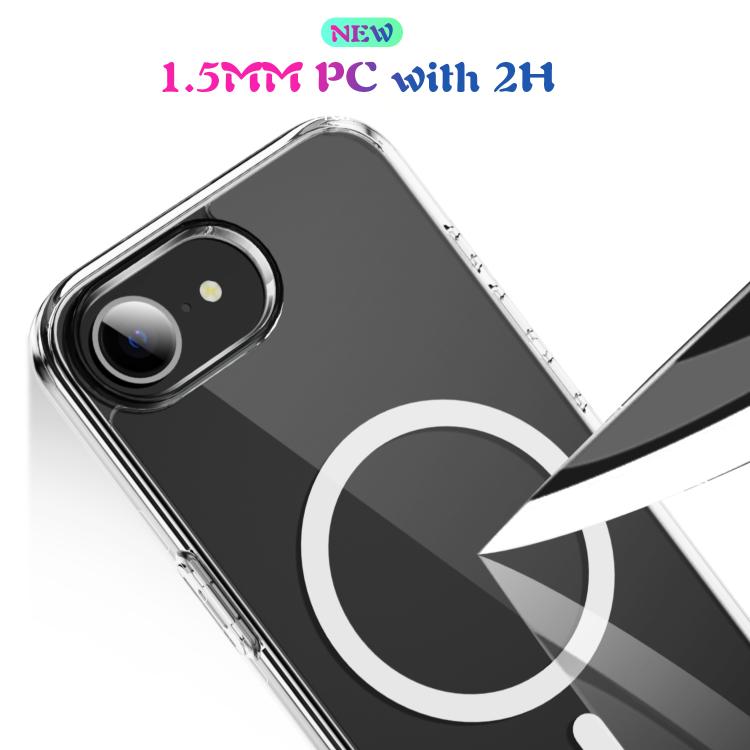 For iPhone 16e MagSafe Clear Acrylic PC +TPU Phone Case(Transparent)