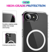 For iPhone 16e MagSafe Clear Acrylic PC +TPU Phone Case(Transparent)
