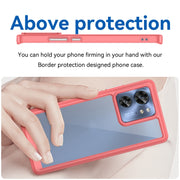 For Motorola Edge 40 Colorful Series Acrylic Hybrid TPU Phone Case(Red)