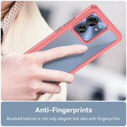 For Motorola Edge 40 Colorful Series Acrylic Hybrid TPU Phone Case(Red)