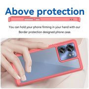 For Motorola Edge 2023 US Colorful Series Acrylic Hybrid TPU Phone Case(Red)