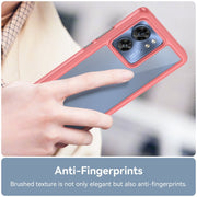 For Motorola Edge 2023 US Colorful Series Acrylic Hybrid TPU Phone Case(Red)