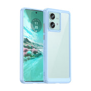 For Motorola Edge 40 Neo Colorful Series Acrylic Hybrid TPU Phone Case(Blue)