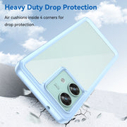 For Motorola Edge 40 Neo Colorful Series Acrylic Hybrid TPU Phone Case(Blue)