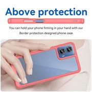 For Motorola Moto G34 Colorful Series Acrylic Hybrid TPU Phone Case(Red)