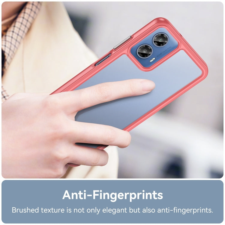 For Motorola Moto G34 Colorful Series Acrylic Hybrid TPU Phone Case(Red)