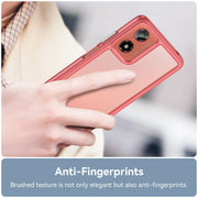 For Motorola Moto G04 Colorful Series Acrylic Hybrid TPU Phone Case(Red)