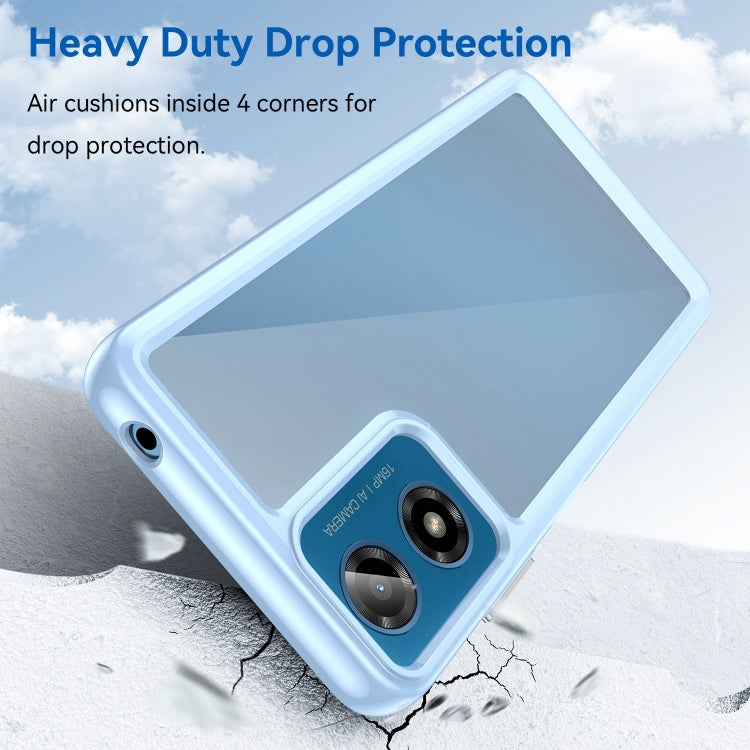 For Motorola Moto G24 Colorful Series Acrylic Hybrid TPU Phone Case(Blue)