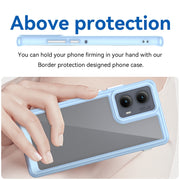 For Motorola Edge 2024 Colorful Series Acrylic Hybrid TPU Phone Case(Blue)