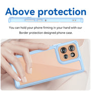 For Motorola Edge 50 Colorful Series Acrylic Hybrid TPU Phone Case(Blue)