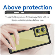 For Motorola S50 Neo Colorful Series Acrylic Hybrid TPU Phone Case(Black)