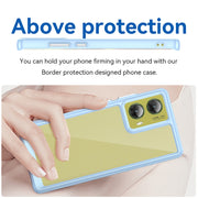 For Motorola S50 Neo Colorful Series Acrylic Hybrid TPU Phone Case(Blue)