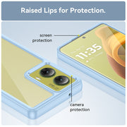 For Motorola S50 Neo Colorful Series Acrylic Hybrid TPU Phone Case(Blue)