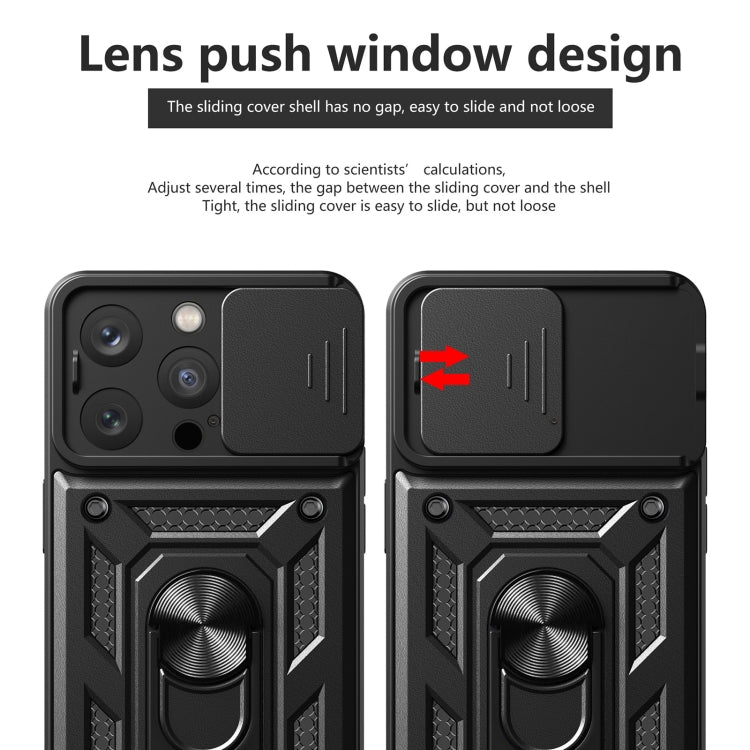 For iPhone 16 Pro Sliding Camera Cover Design TPU+PC Phone Case(Silver)