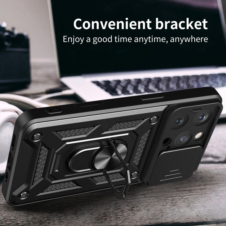For iPhone 16 Pro Sliding Camera Cover Design TPU+PC Phone Case(Silver)