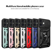 For iPhone 16 Plus Sliding Camera Cover Design TPU+PC Phone Case(Rose Gold)