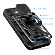 For iPhone 16 Plus Sliding Camera Cover Design TPU+PC Phone Case(Rose Gold)