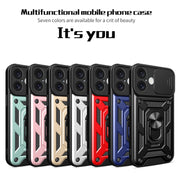 For iPhone 16 Sliding Camera Cover Design TPU+PC Phone Case(Rose Gold)