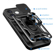 For iPhone 16 Sliding Camera Cover Design TPU+PC Phone Case(Silver)
