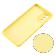For Motorola Moto G71s 5G Pure Color Liquid Silicone Shockproof Phone Case(Yellow)