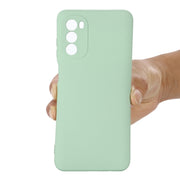 For Motorola Moto G71s 5G Pure Color Liquid Silicone Shockproof Phone Case(Green)