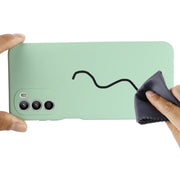 For Motorola Moto G71s 5G Pure Color Liquid Silicone Shockproof Phone Case(Green)