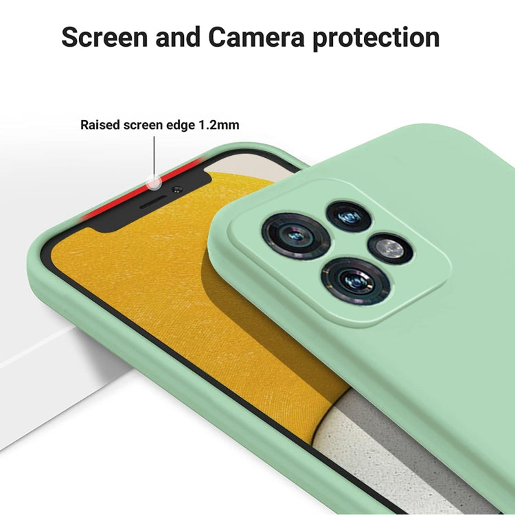 For Motorola Edge 40 Pro/Edge+ 2023/X40 Pure Color Liquid Silicone Shockproof Phone Case(Green)