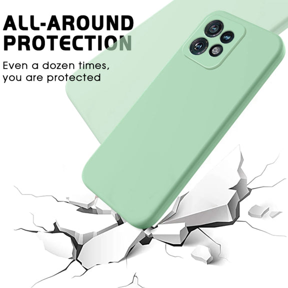 For Motorola Edge 40 Pro/Edge+ 2023/X40 Pure Color Liquid Silicone Shockproof Phone Case(Green)