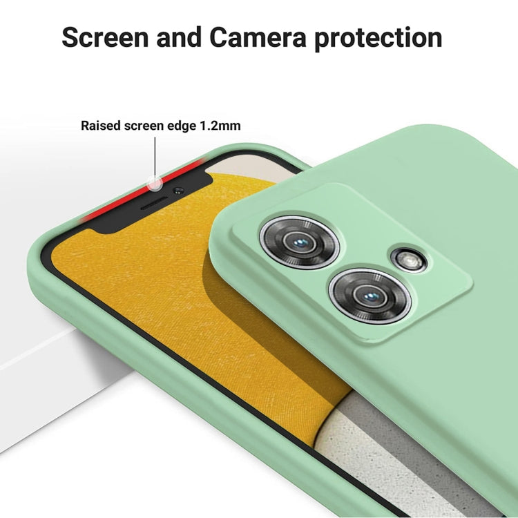 For Motorola Edge 40 Neo Pure Color Liquid Silicone Shockproof Phone Case(Green)