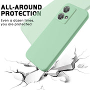 For Motorola Edge 40 Neo Pure Color Liquid Silicone Shockproof Phone Case(Green)