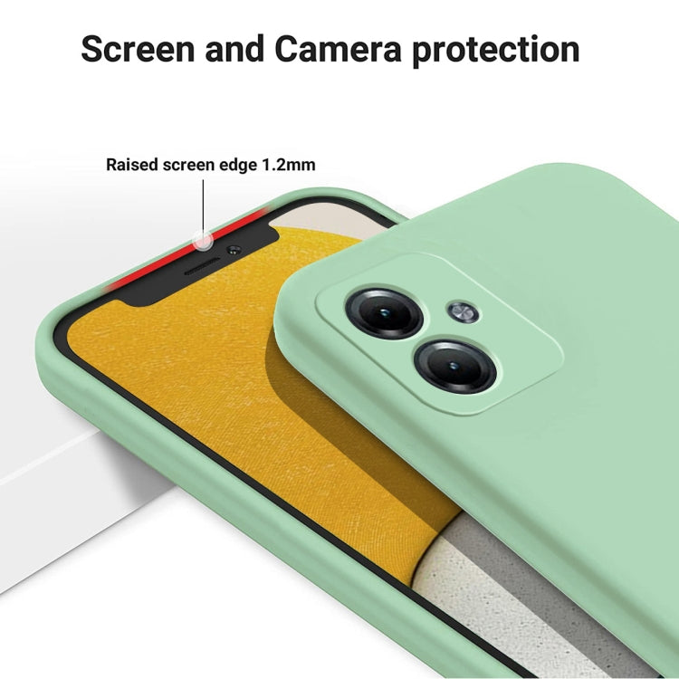For Motorola Moto G54 Power Solid Color Liquid Silicone Dropproof Full Coverage Phone Case(Green)