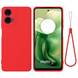 For Motorola Moto G04 / G24 Pure Color Liquid Silicone Shockproof Phone Case(Red) - Motorola Cases by PMC TechLife | Online Shopping South Africa | PMC TechLife | Buy Now Pay Later Mobicred